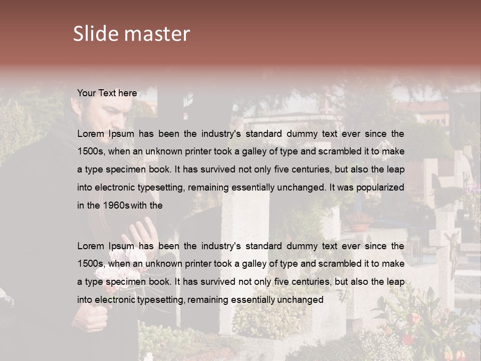 Cemetery Passed Vault PowerPoint Template