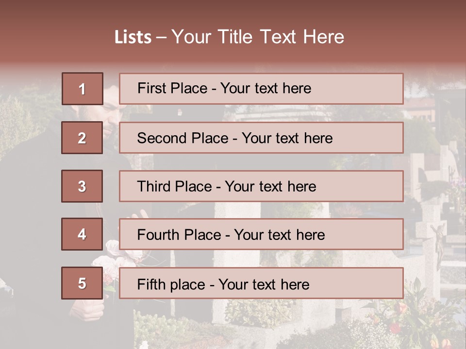 Cemetery Passed Vault PowerPoint Template