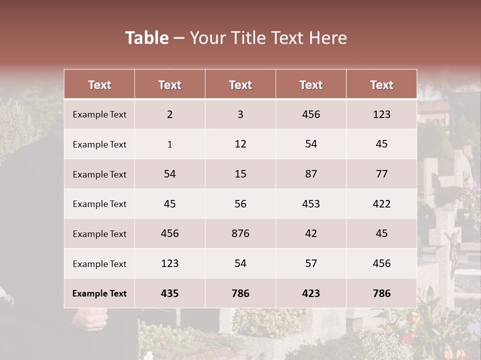 Cemetery Passed Vault PowerPoint Template