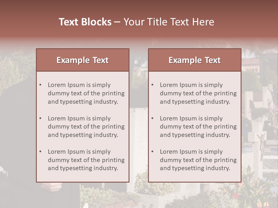 Cemetery Passed Vault PowerPoint Template