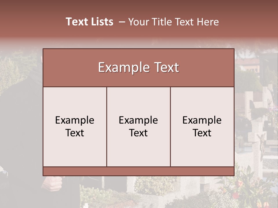 Cemetery Passed Vault PowerPoint Template
