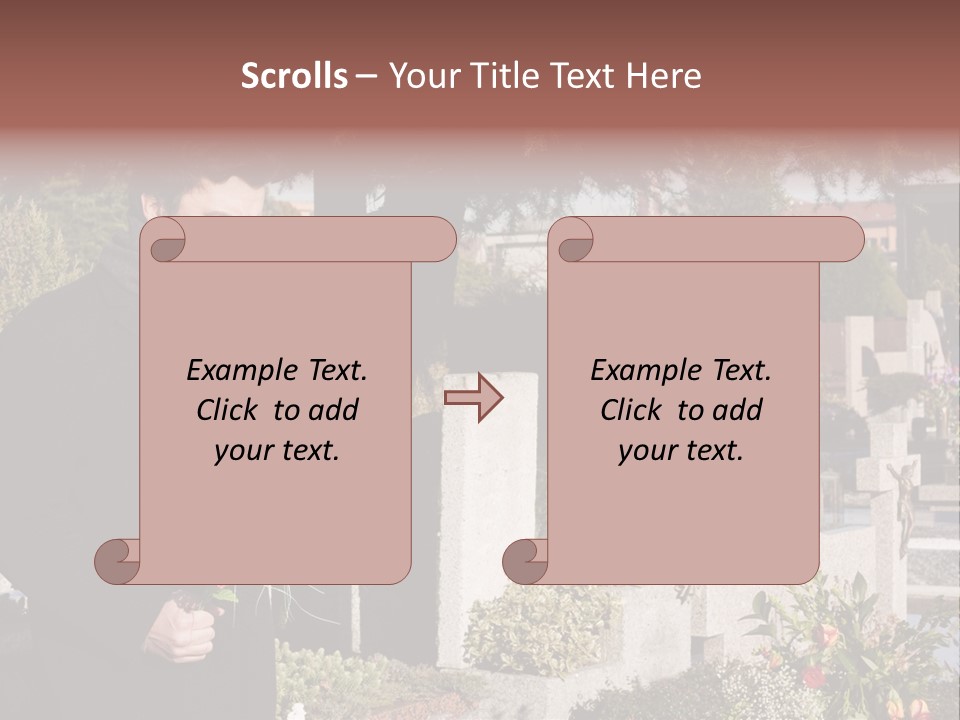 Cemetery Passed Vault PowerPoint Template