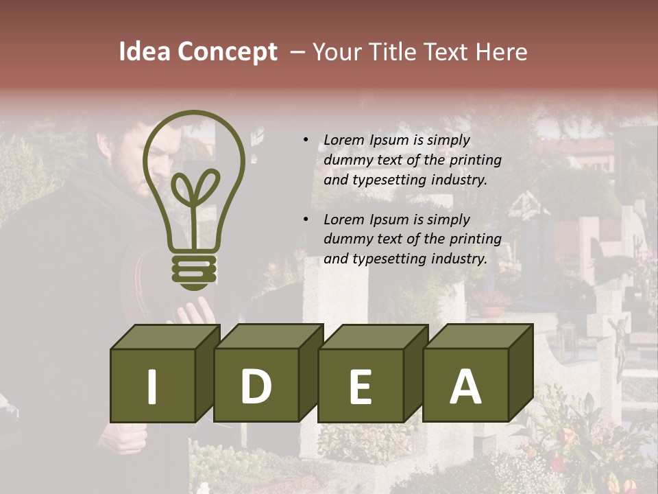 Cemetery Passed Vault PowerPoint Template