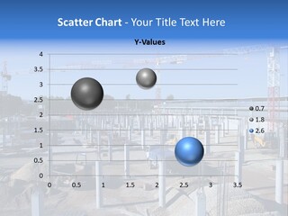 A Construction Site With Lots Of Cranes In The Background PowerPoint Template