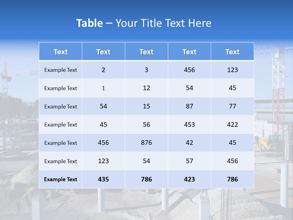 A Construction Site With Lots Of Cranes In The Background PowerPoint Template