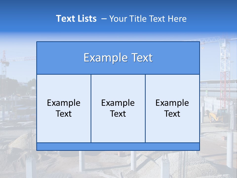 A Construction Site With Lots Of Cranes In The Background PowerPoint Template