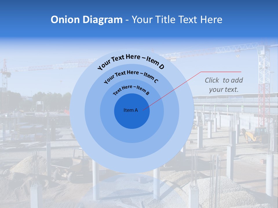 A Construction Site With Lots Of Cranes In The Background PowerPoint Template