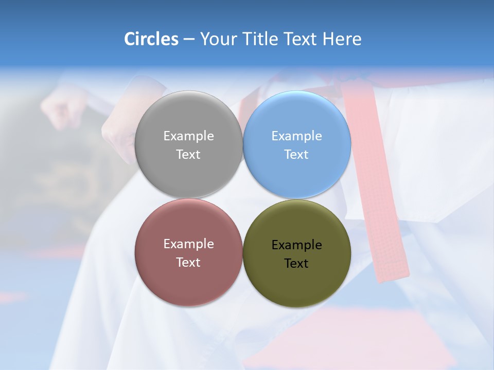 A Person In A Karate Stance With A Red Belt PowerPoint Template