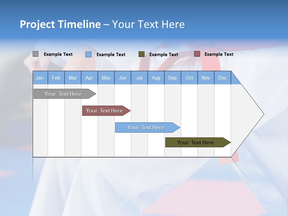 A Person In A Karate Stance With A Red Belt PowerPoint Template