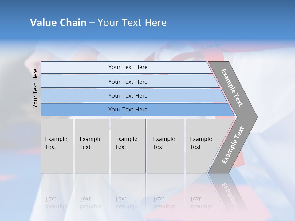 A Person In A Karate Stance With A Red Belt PowerPoint Template