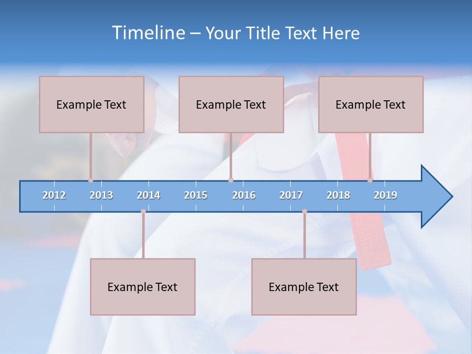 A Person In A Karate Stance With A Red Belt PowerPoint Template