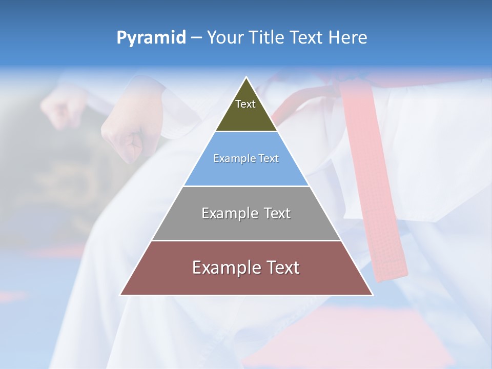 A Person In A Karate Stance With A Red Belt PowerPoint Template