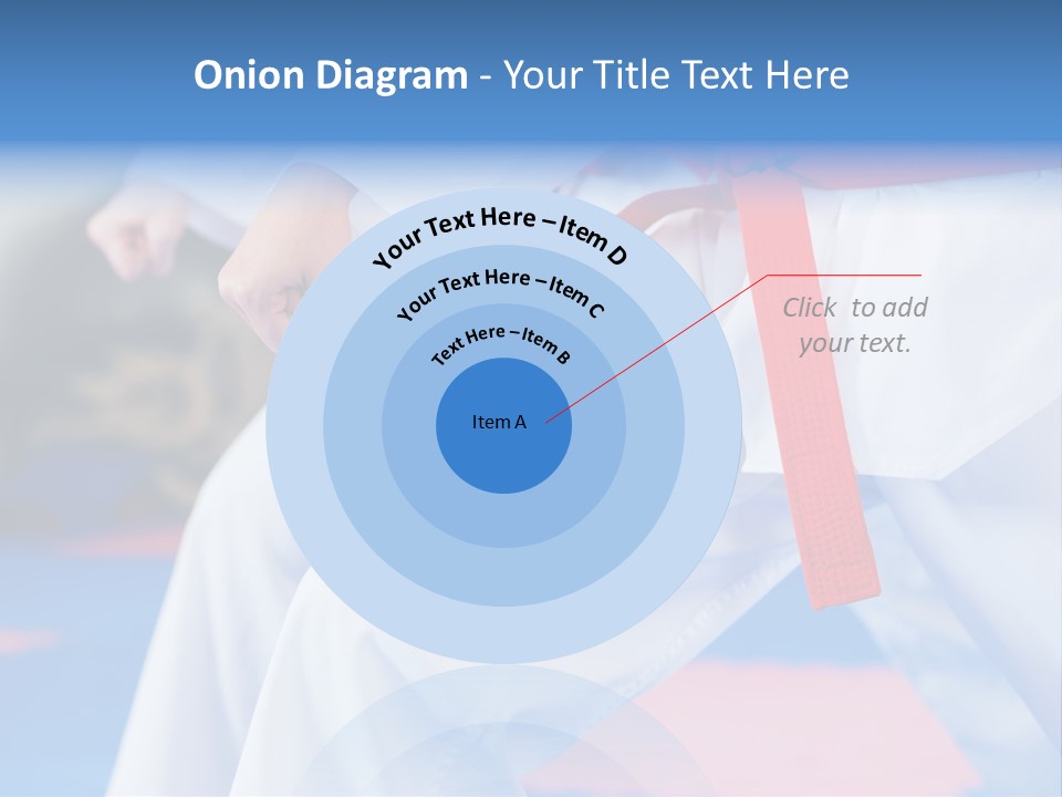 A Person In A Karate Stance With A Red Belt PowerPoint Template