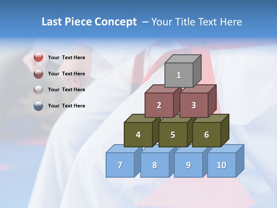 A Person In A Karate Stance With A Red Belt PowerPoint Template