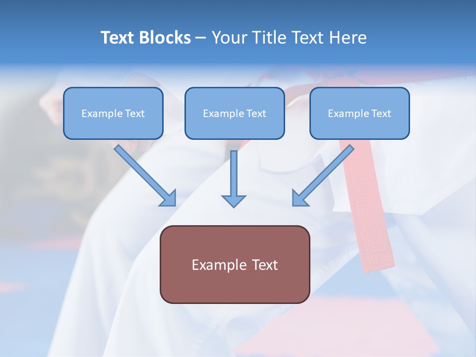 A Person In A Karate Stance With A Red Belt PowerPoint Template