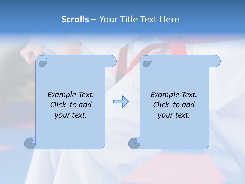 A Person In A Karate Stance With A Red Belt PowerPoint Template