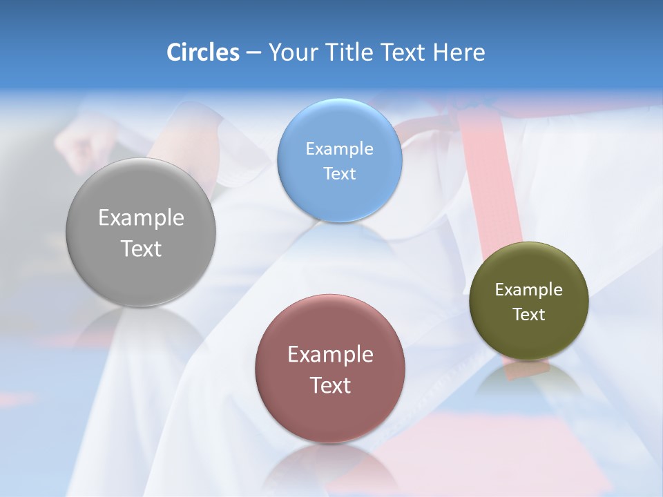 A Person In A Karate Stance With A Red Belt PowerPoint Template