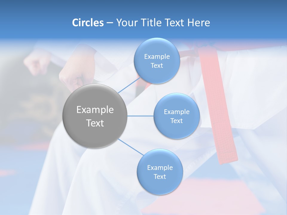 A Person In A Karate Stance With A Red Belt PowerPoint Template