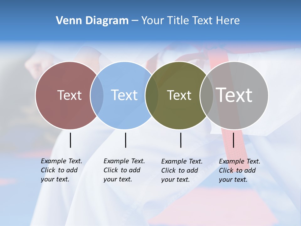 A Person In A Karate Stance With A Red Belt PowerPoint Template