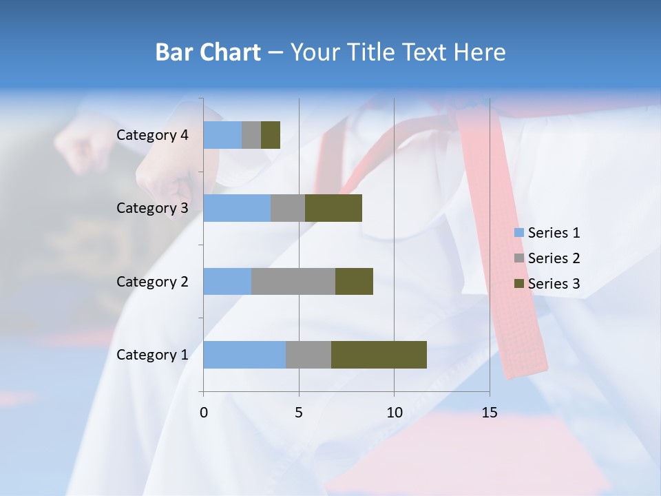 A Person In A Karate Stance With A Red Belt PowerPoint Template