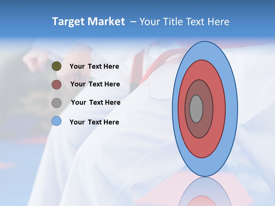 A Person In A Karate Stance With A Red Belt PowerPoint Template