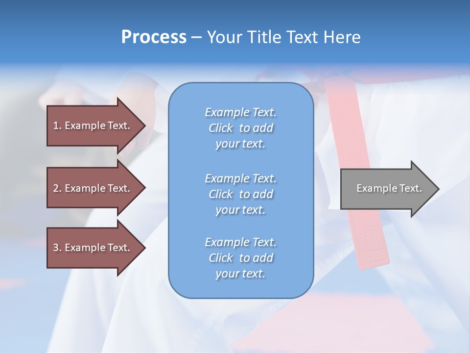 A Person In A Karate Stance With A Red Belt PowerPoint Template