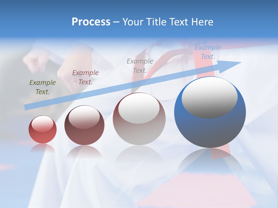 A Person In A Karate Stance With A Red Belt PowerPoint Template