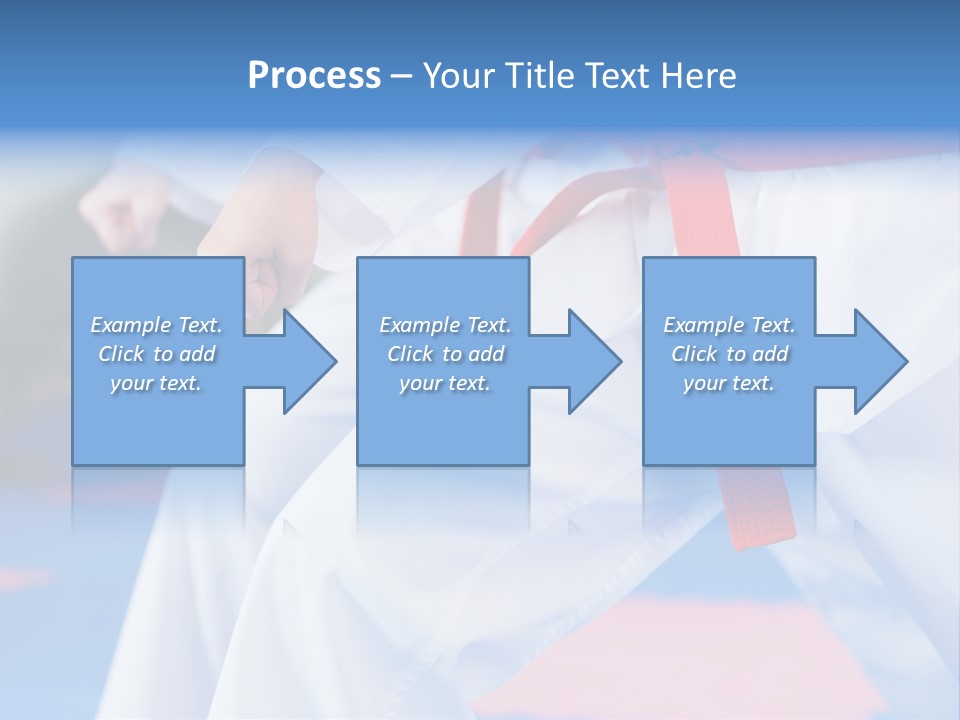 A Person In A Karate Stance With A Red Belt PowerPoint Template