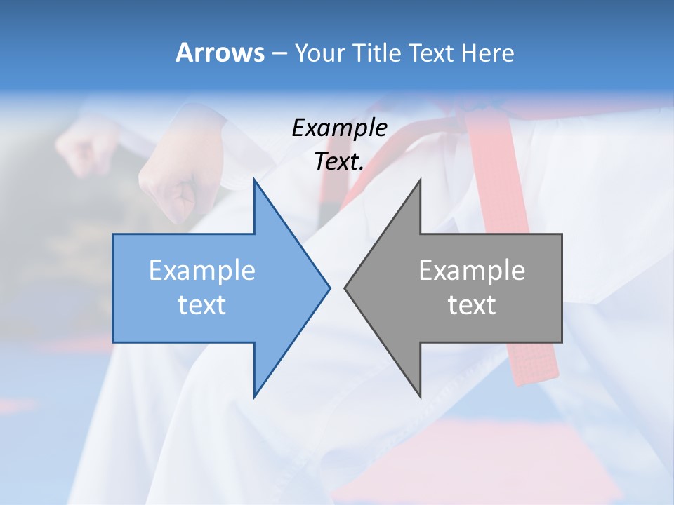 A Person In A Karate Stance With A Red Belt PowerPoint Template