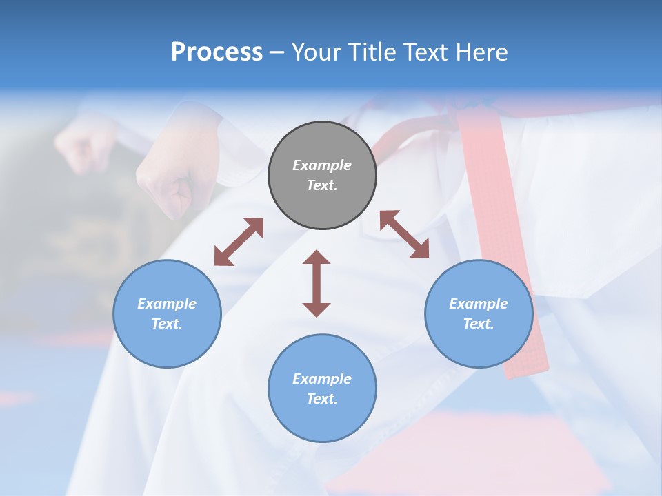 A Person In A Karate Stance With A Red Belt PowerPoint Template