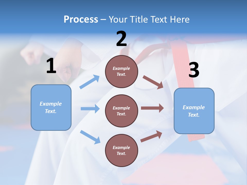 A Person In A Karate Stance With A Red Belt PowerPoint Template