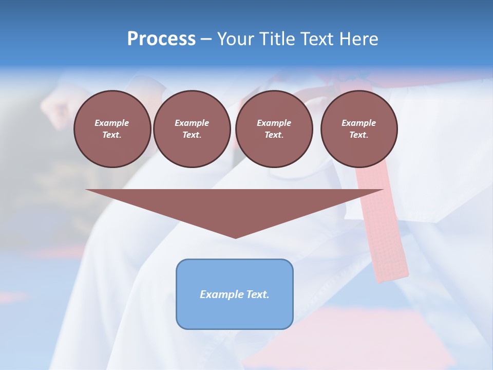 A Person In A Karate Stance With A Red Belt PowerPoint Template