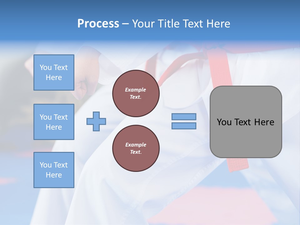 A Person In A Karate Stance With A Red Belt PowerPoint Template