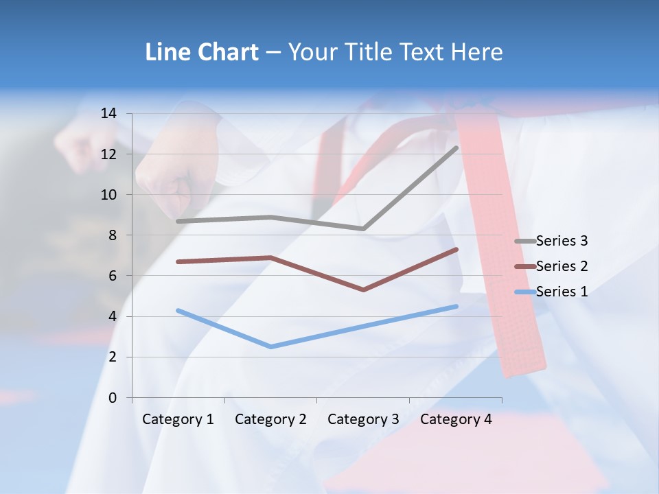 A Person In A Karate Stance With A Red Belt PowerPoint Template