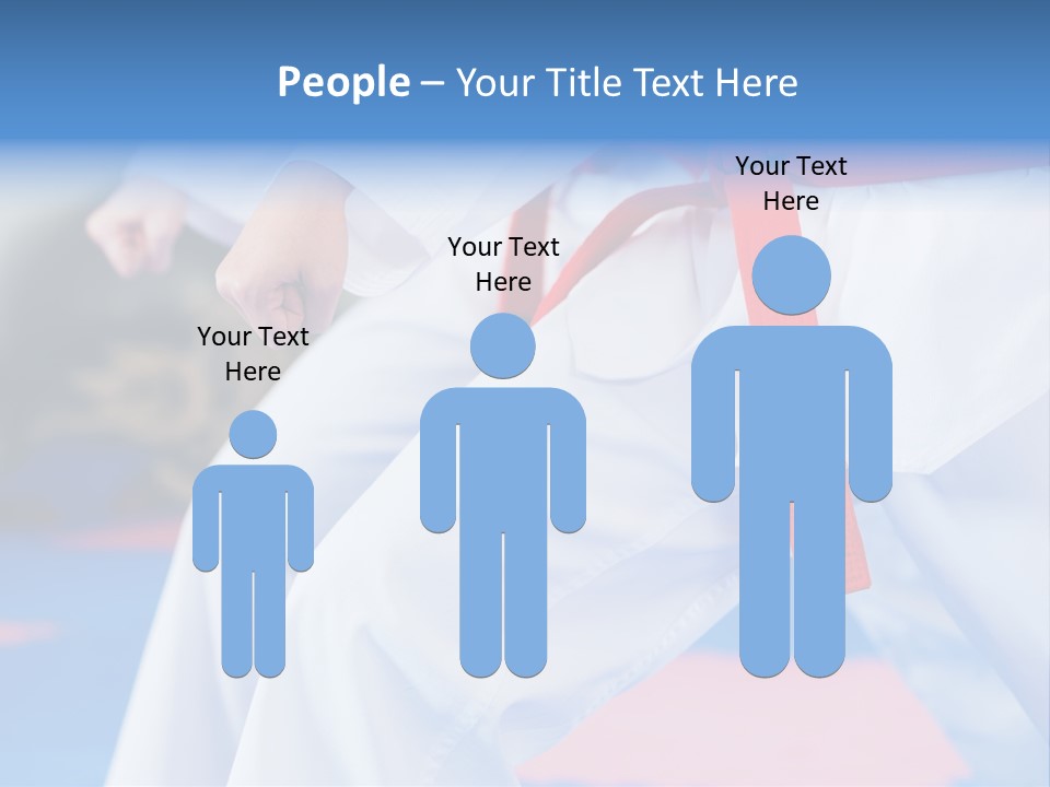 A Person In A Karate Stance With A Red Belt PowerPoint Template