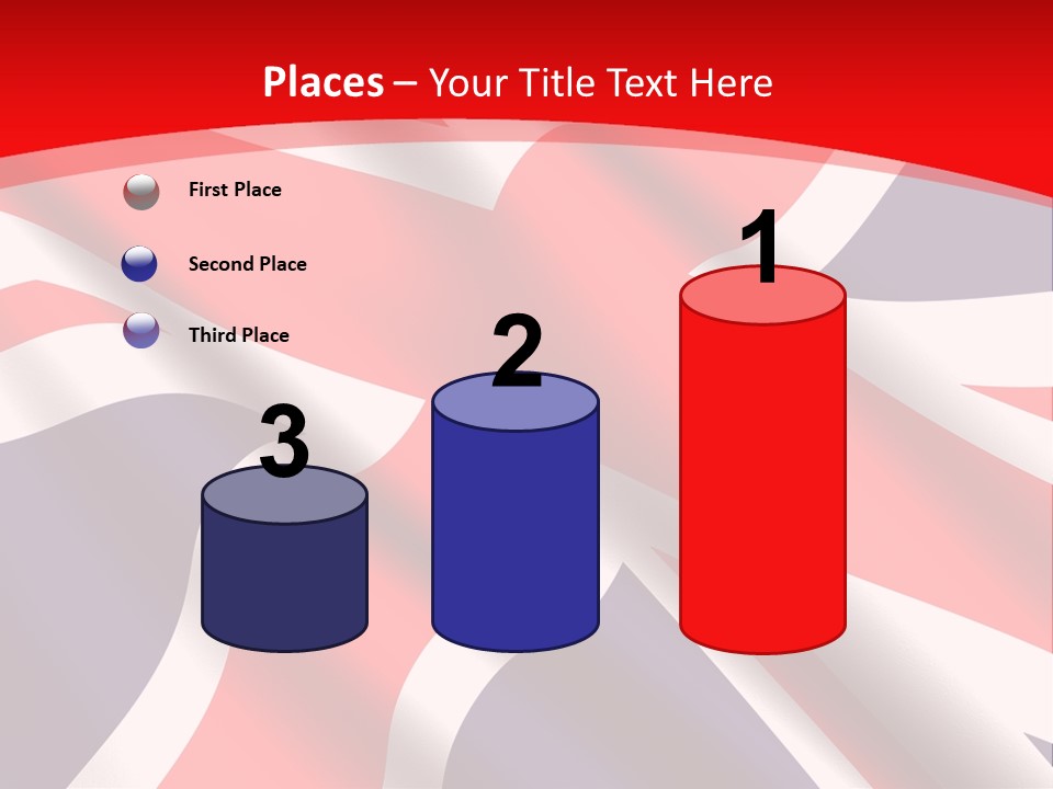 A British Flag With The Name Of The Country PowerPoint Template