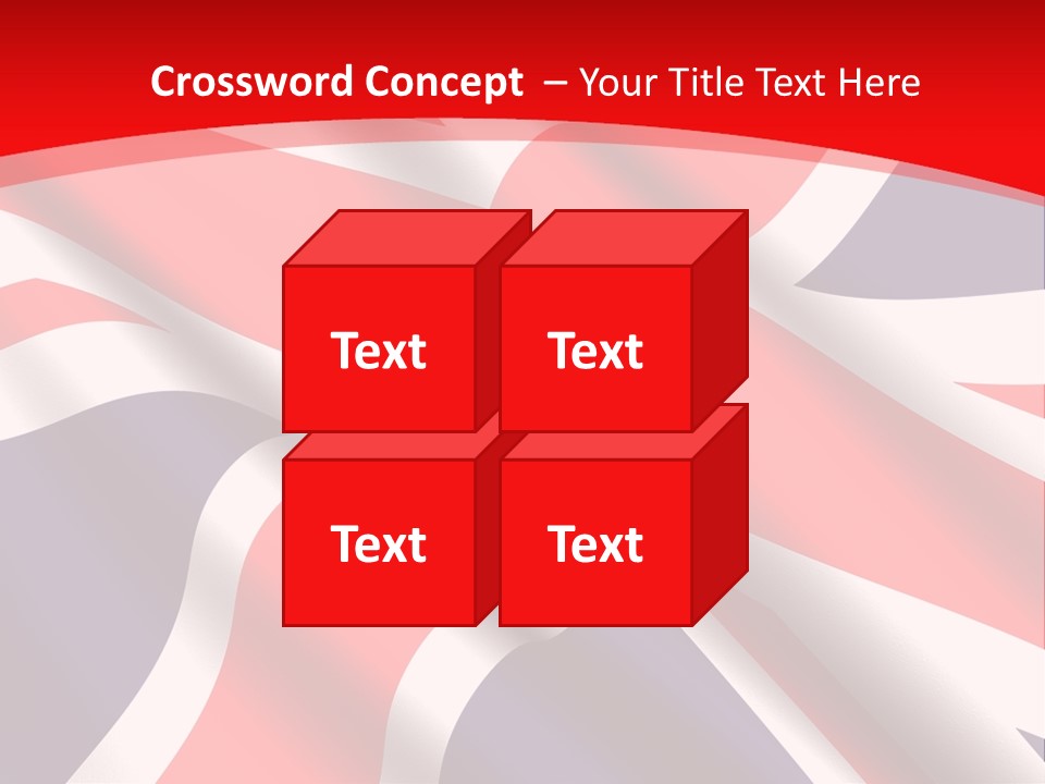 A British Flag With The Name Of The Country PowerPoint Template