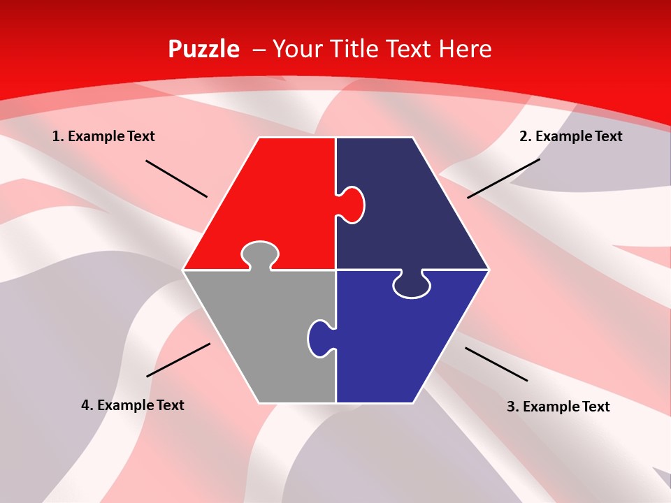 A British Flag With The Name Of The Country PowerPoint Template