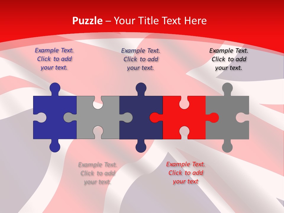 A British Flag With The Name Of The Country PowerPoint Template