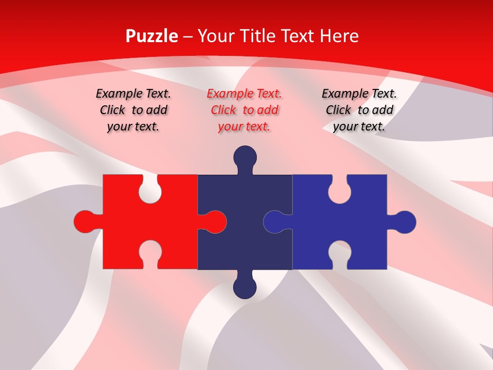 A British Flag With The Name Of The Country PowerPoint Template