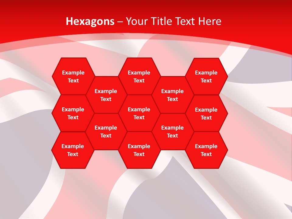 A British Flag With The Name Of The Country PowerPoint Template