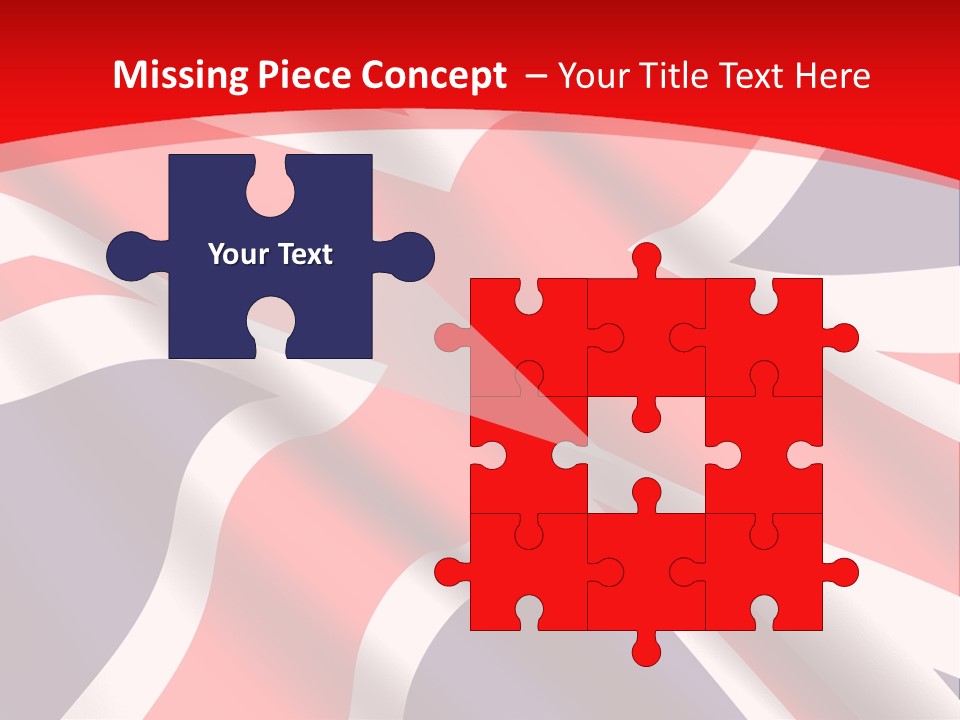A British Flag With The Name Of The Country PowerPoint Template