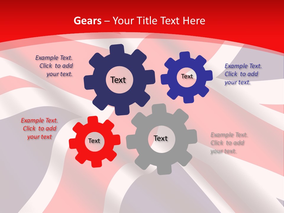 A British Flag With The Name Of The Country PowerPoint Template