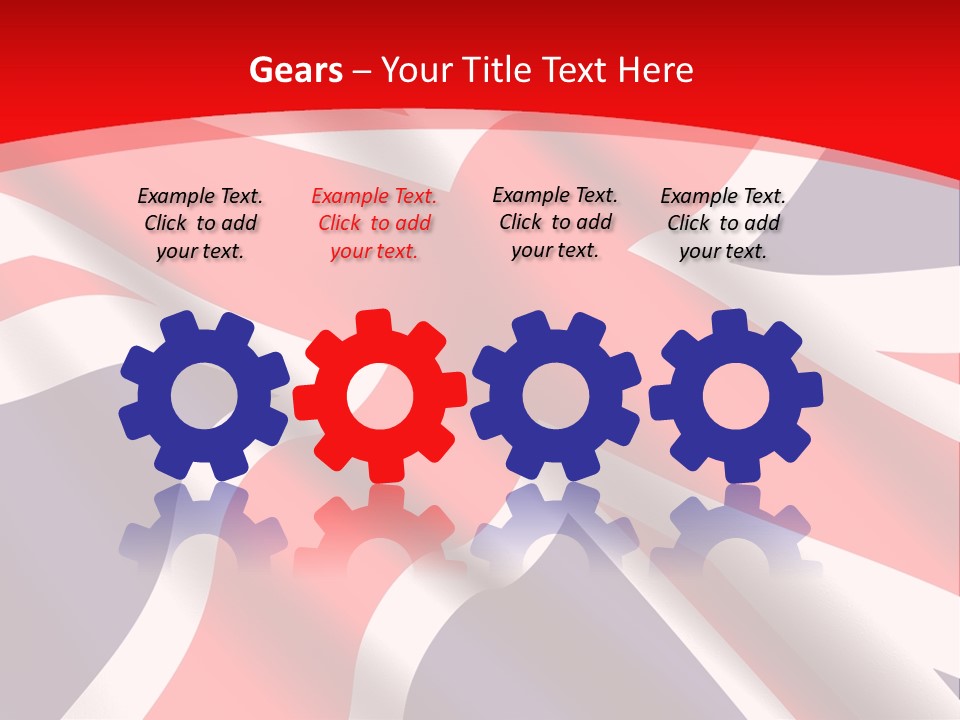 A British Flag With The Name Of The Country PowerPoint Template