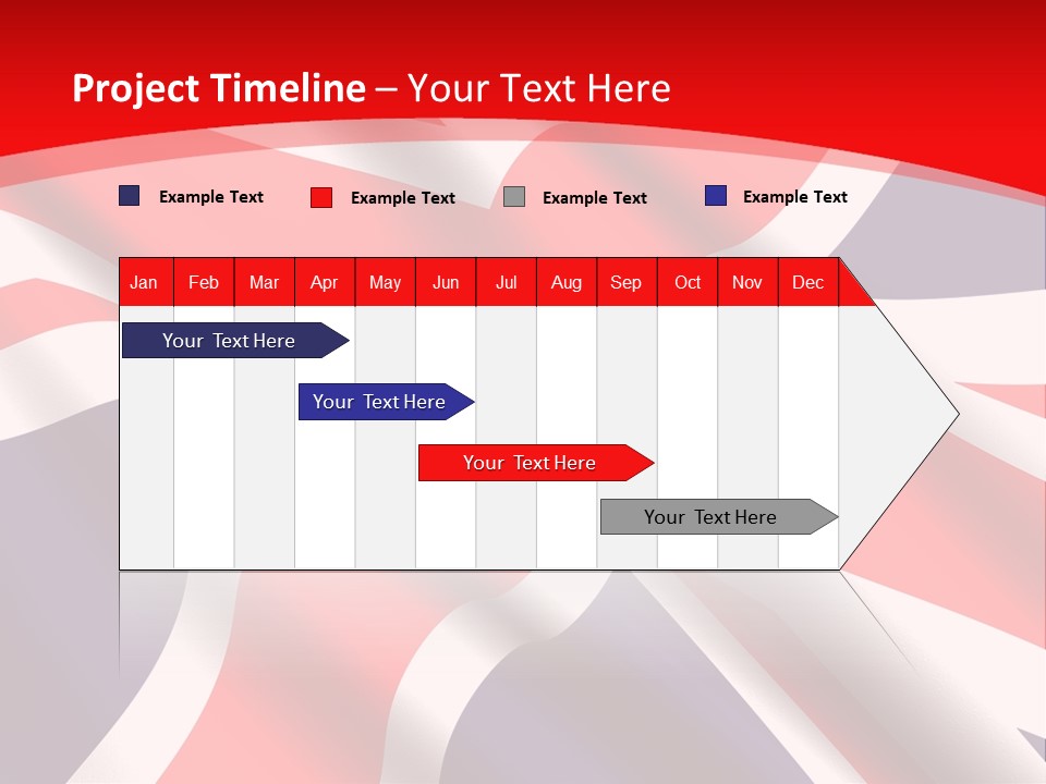 A British Flag With The Name Of The Country PowerPoint Template