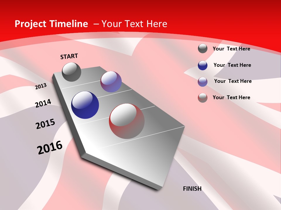 A British Flag With The Name Of The Country PowerPoint Template