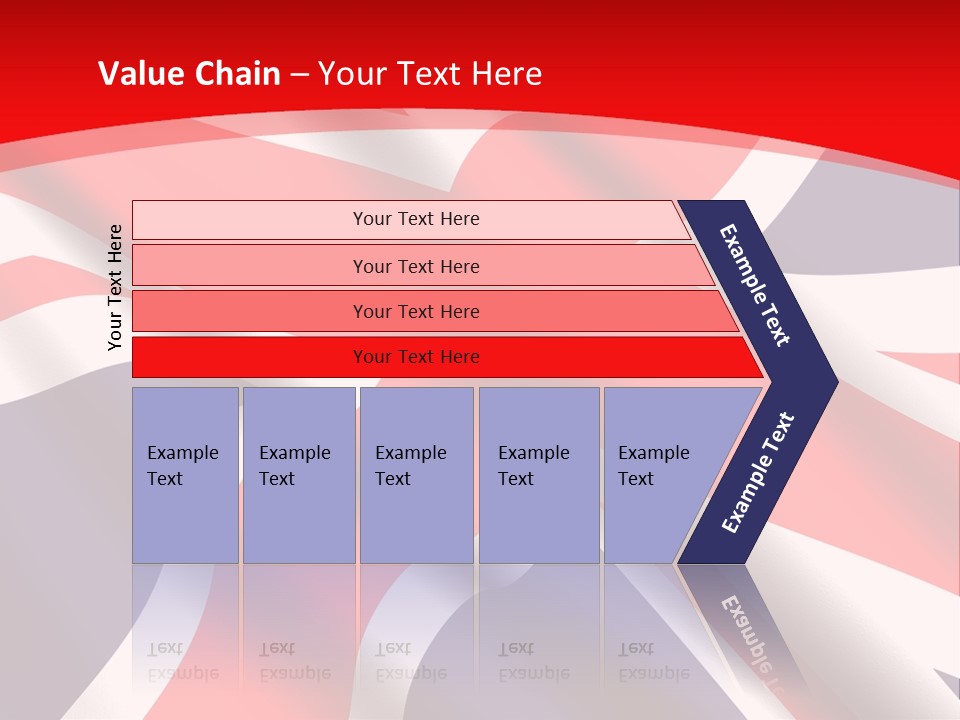 A British Flag With The Name Of The Country PowerPoint Template