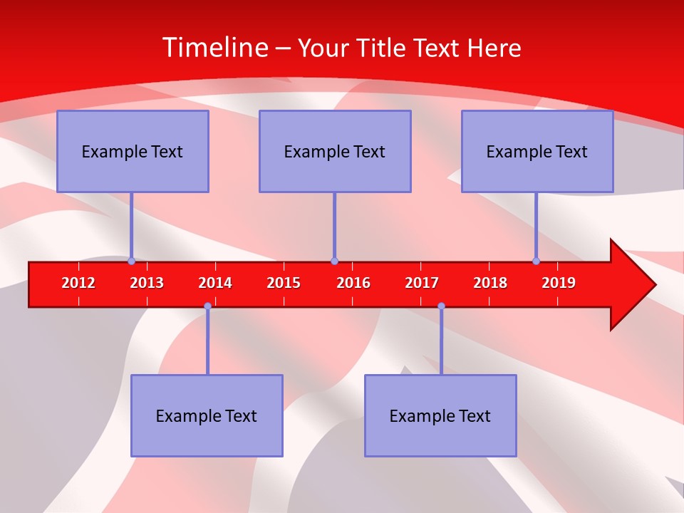 A British Flag With The Name Of The Country PowerPoint Template