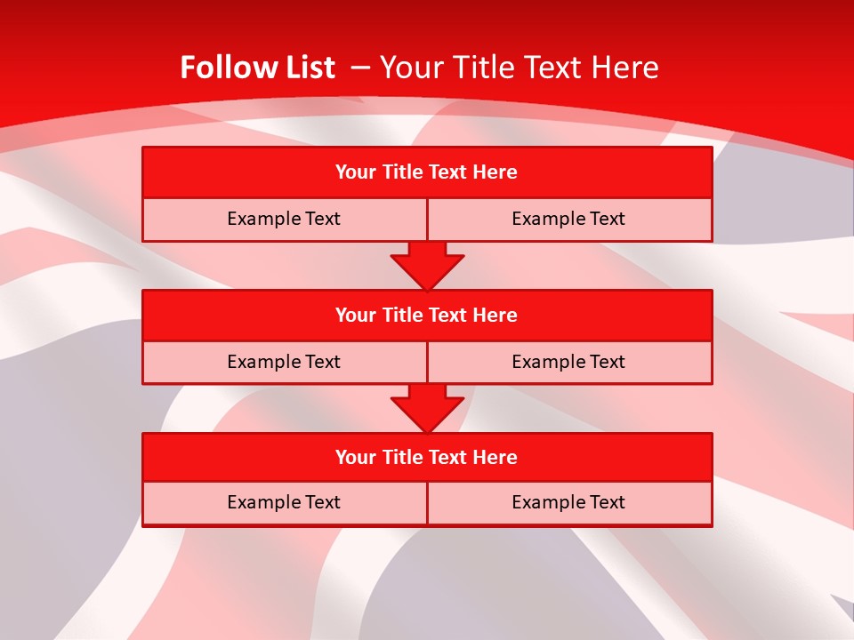 A British Flag With The Name Of The Country PowerPoint Template