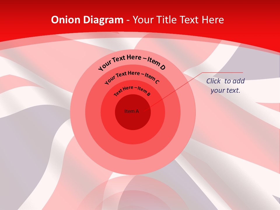 A British Flag With The Name Of The Country PowerPoint Template